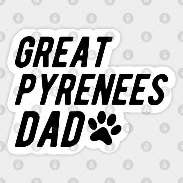 Great Pyrenees Dad Sticker by KC Happy Shop